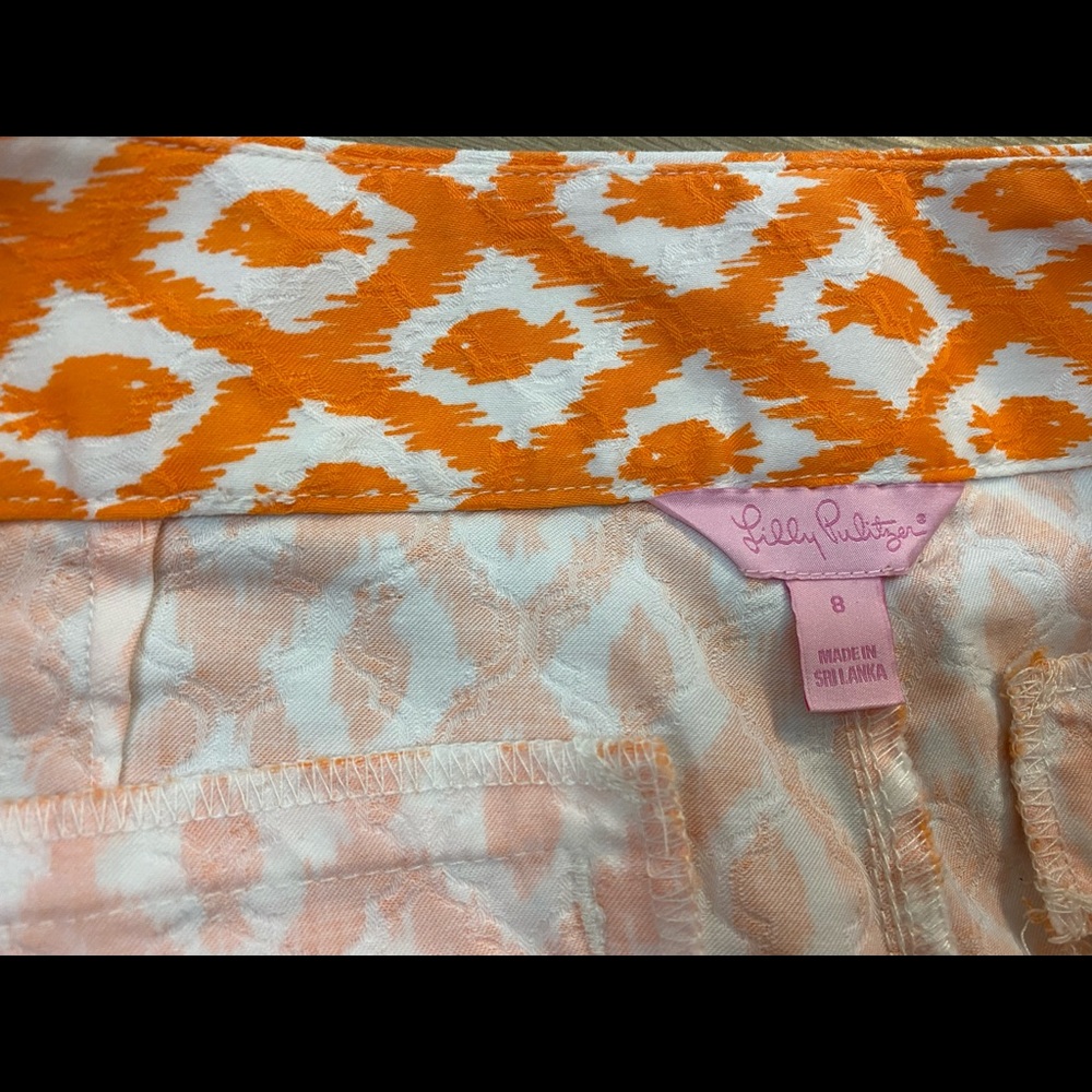 LILLy orange & white shorts